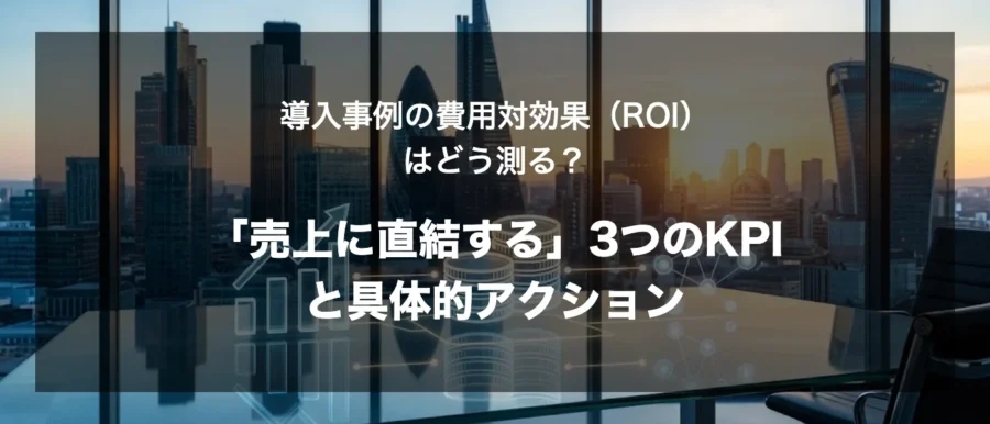 導入事例の費用対効果（ROI）はどう測る？「売上に直結する」3つのKPIと具体的アクション（gemini画像）